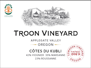 Troon Vineyard Côtes Du Kubli Blanc Applegate Valley 2019