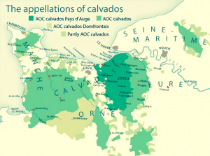 A Map of the Calvados Appellations