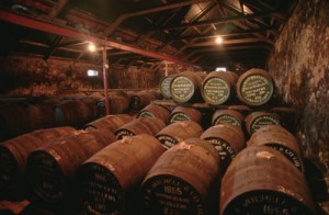 Whiskey Quietly Aging in Cask