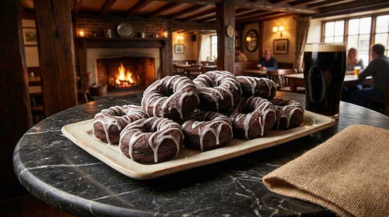 stout chocolate doughnut
